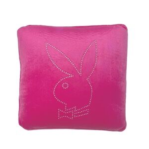 (SOLD) Y2K Playboy Pink and Silver Grindstones set pillows